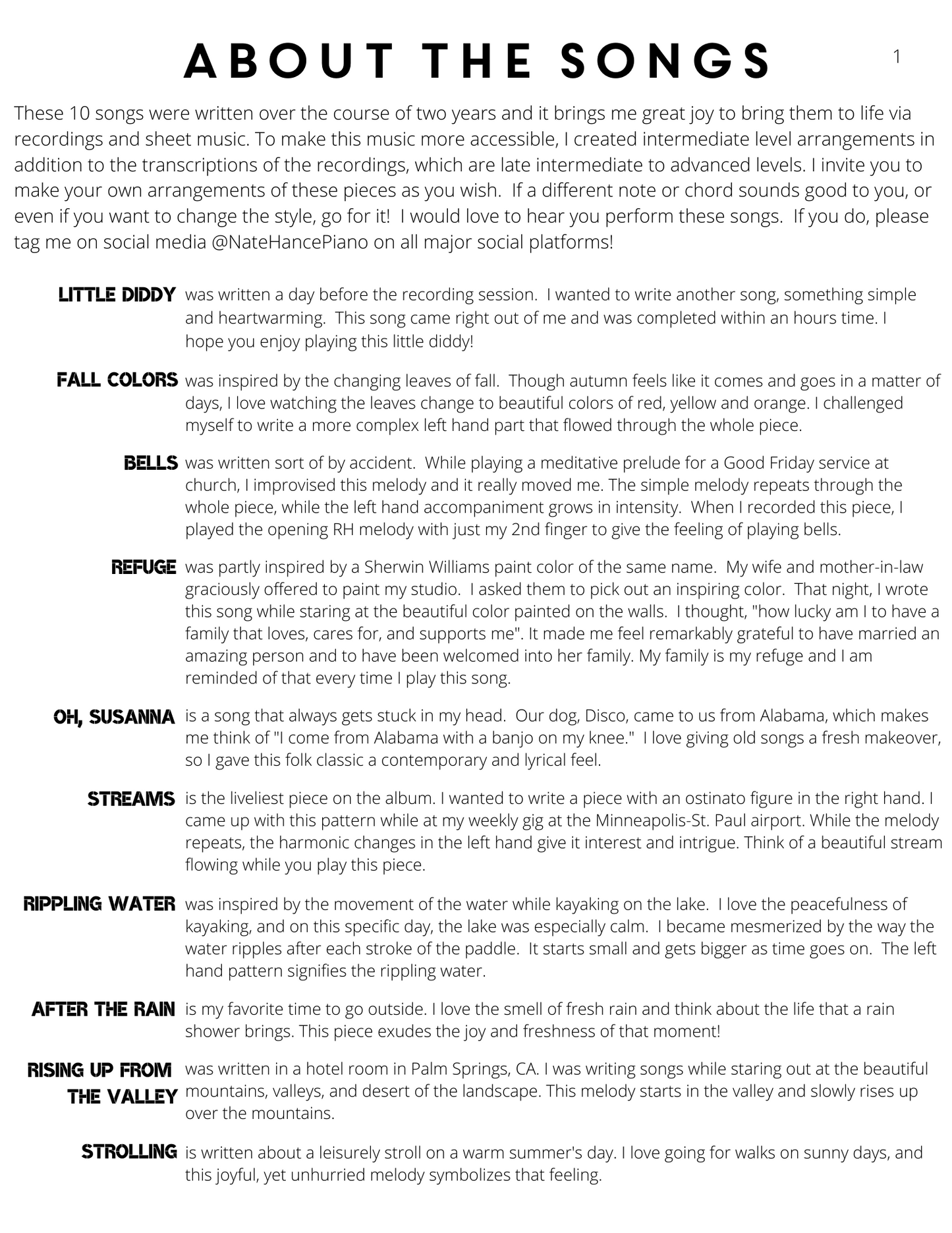 "Refuge" Album Sheet Music Book SPIRAL-BOUND (includes int. and adv. versions)