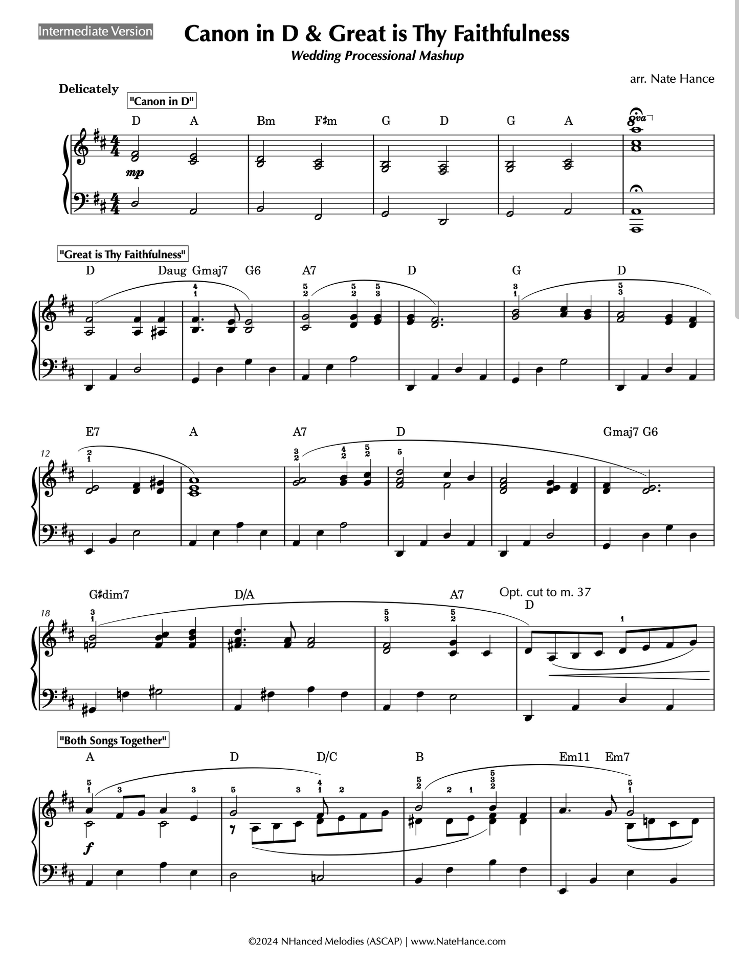 Canon in D & Great is Thy Faithfulness Mashup - Wedding Processional Mashup