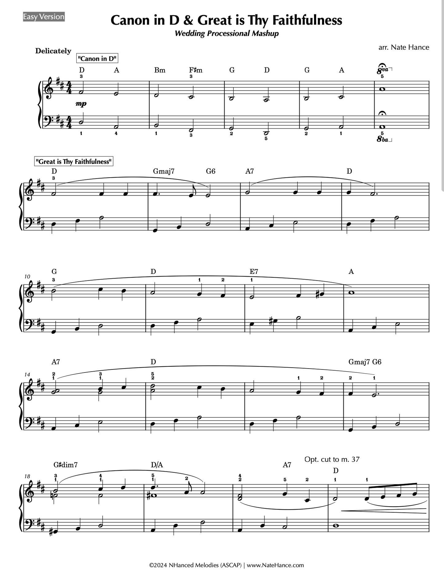 Canon in D & Great is Thy Faithfulness Mashup - Wedding Processional Mashup