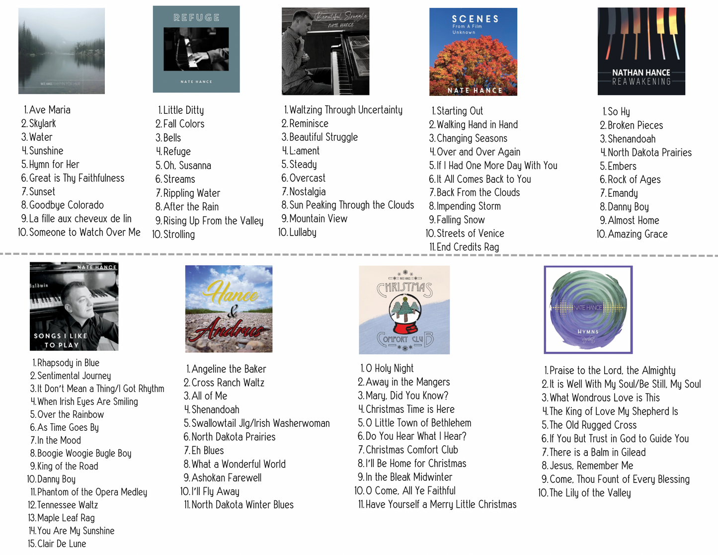 CDs (multiple options)