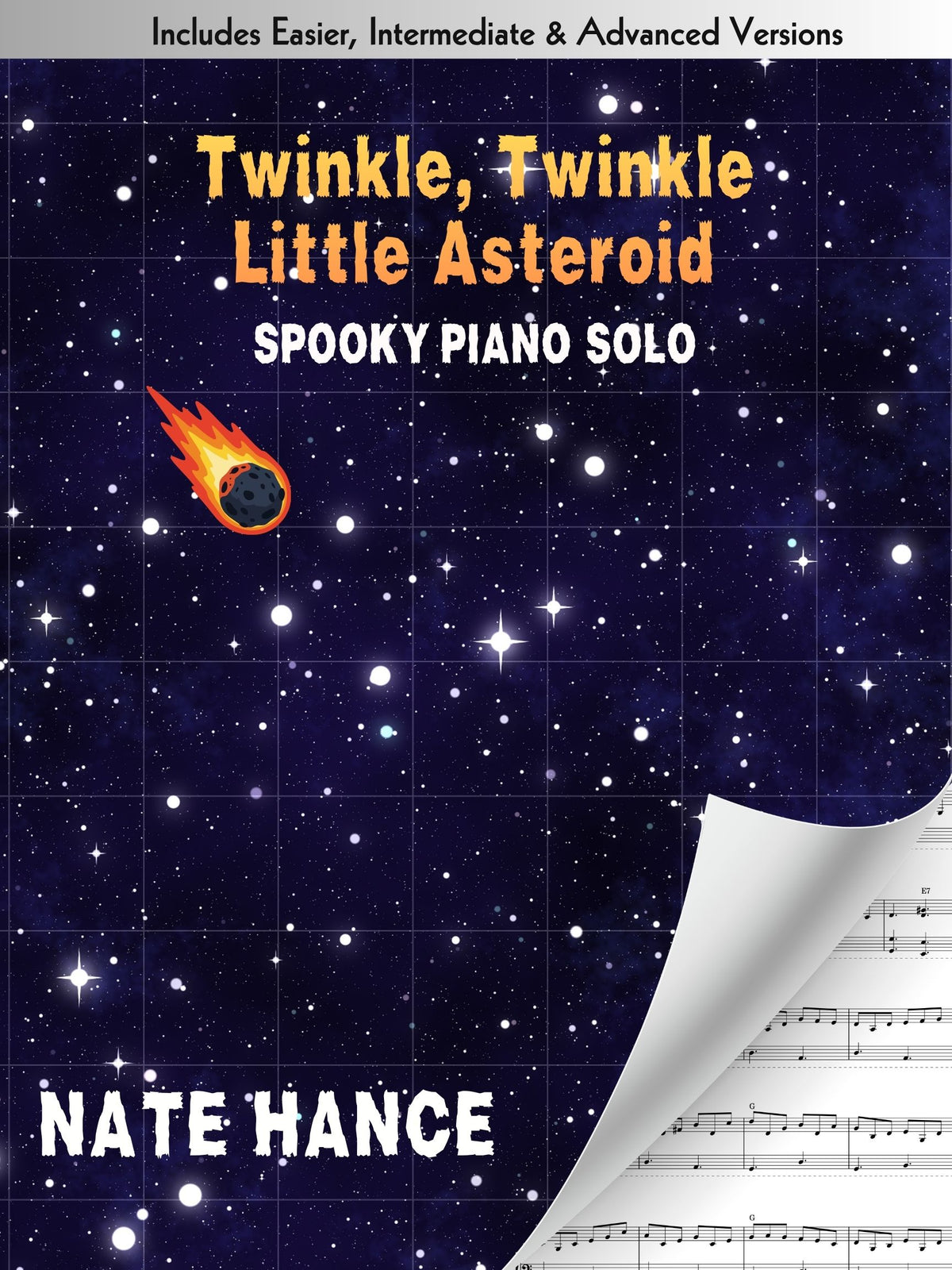Twinkle, Twinkle, Little Asteroid - PDF download with 3 difficulty levels - Piano Solo