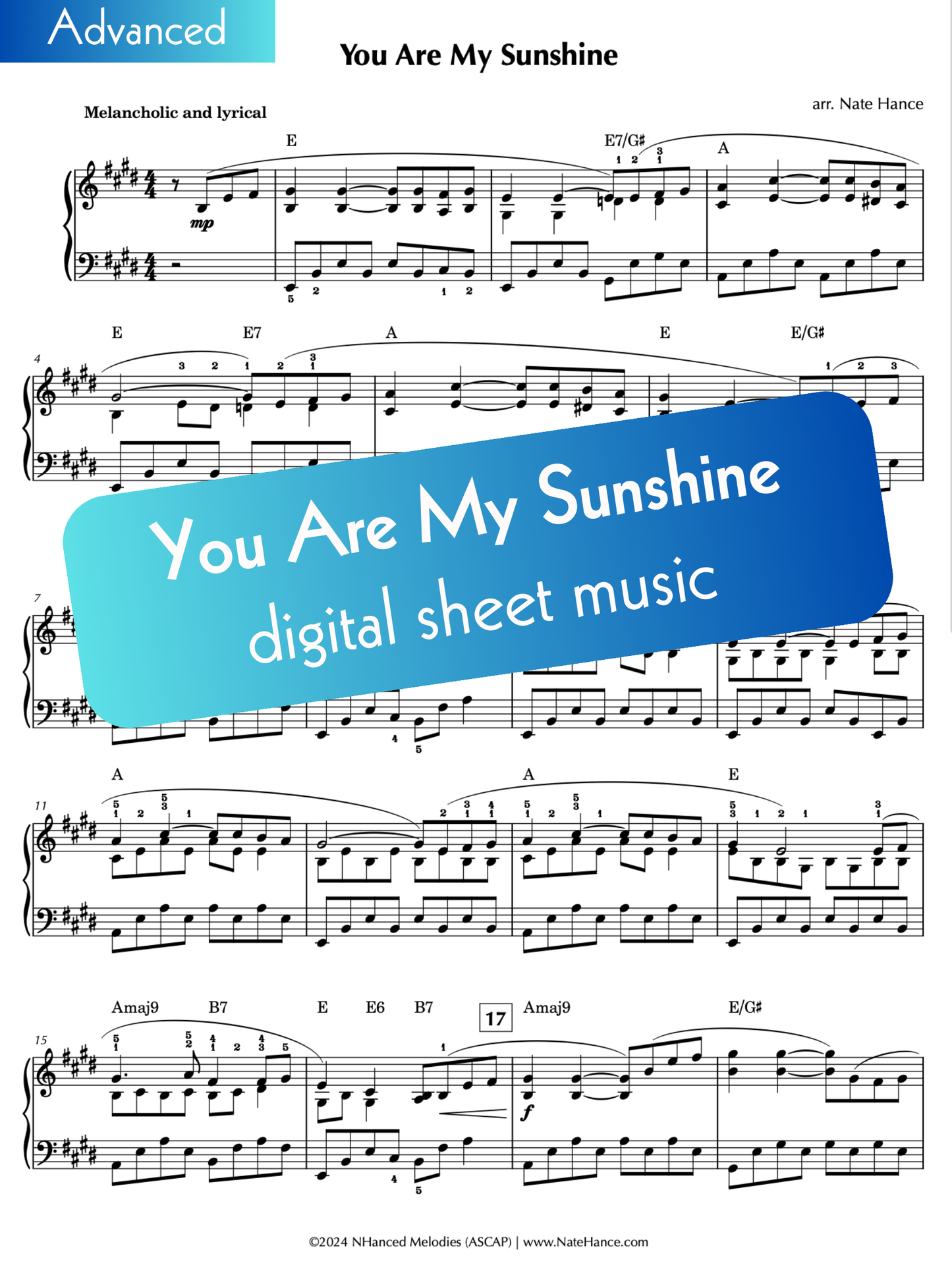 You Are My Sunshine - Piano Solo