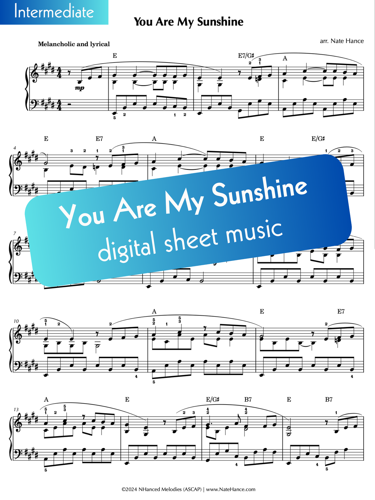 You Are My Sunshine - Piano Solo