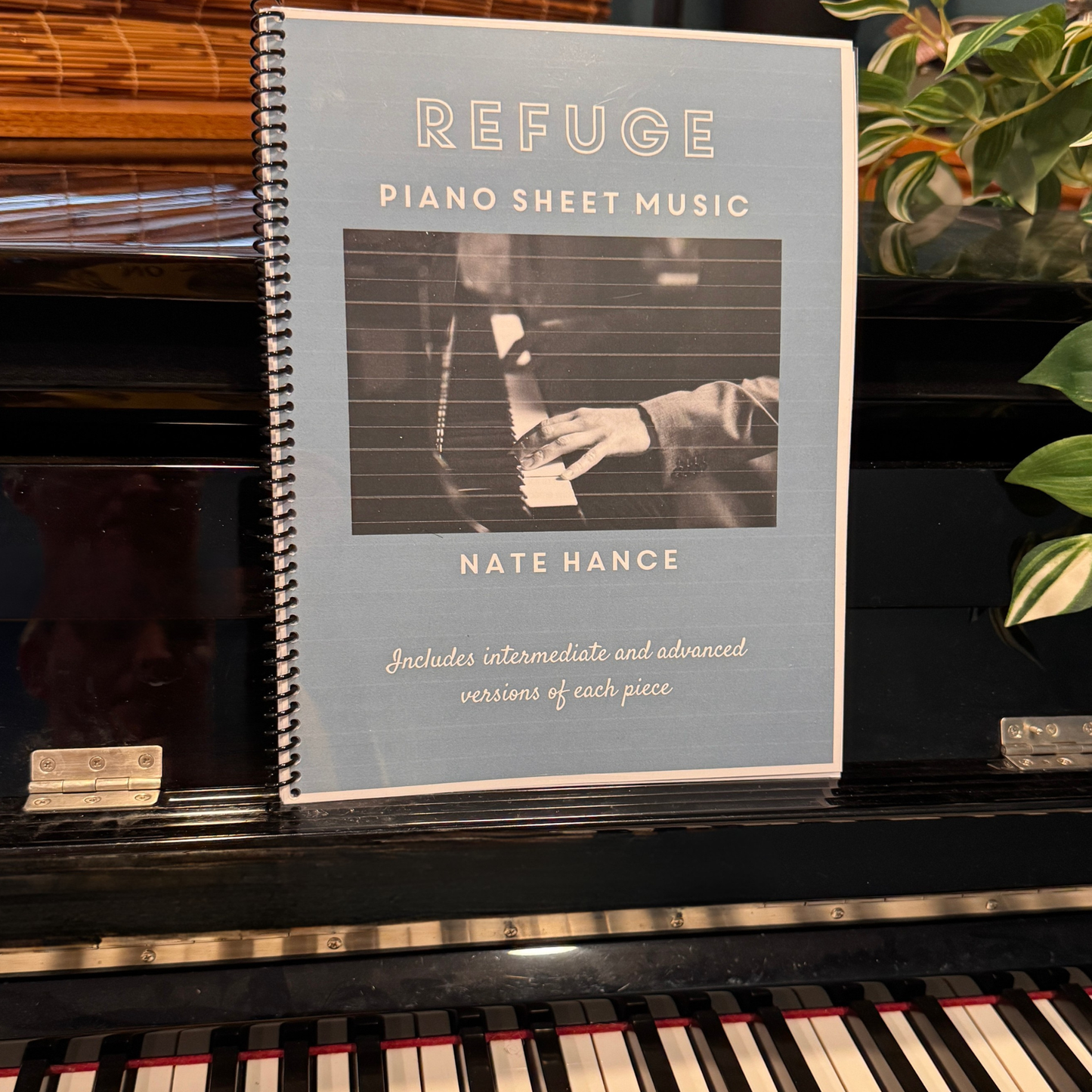 Refuge – Spiral-Bound Piano Sheet Music Book (Intermediate & Advanced Versions)